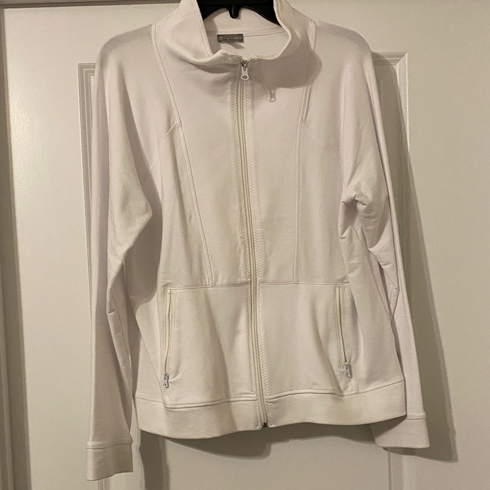 Talbots White Full-Zip Jacket